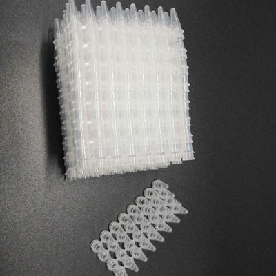 0.1mL PCRの8ストリップの管は低い管の衛生検査隊の消耗品をカバー取り除かない